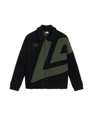 Umbro Heren Fleece Coach Jas (Zwart/Draagtas)