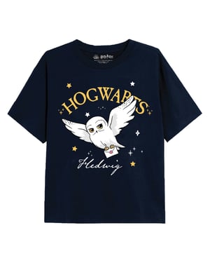 Harry Potter Meisjes Hedwig Zweinstein T-Shirt (Marine)
