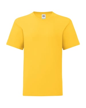 Fruit Of The Loom Iconisch T-shirt Kinderen / Kinder (Zonnebloem Geel)