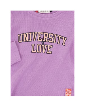 Looxs Revolution Longsleeve cropped slub jersey voor meisjes in de kleur