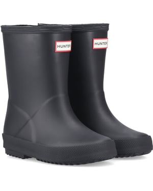 Hunter Kids First (Matte) Rubberen Kinderen's Zwarte Standaard Wellingtonlaarzen