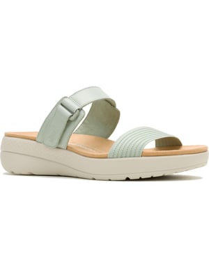 Hush Puppies Breathe Gore Läder Dam Sandaler Sage Standard