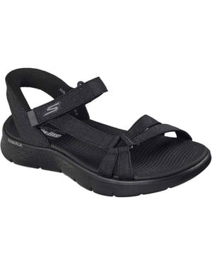 Skechers GO WALK Flex Illuminate Textiel Dames Zwart Standaard Sandalen