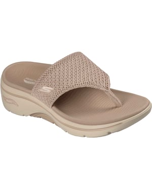 Skechers Go Walk Arch Fit 2.0 Textiel Dames Taupe Standaard Sandalen