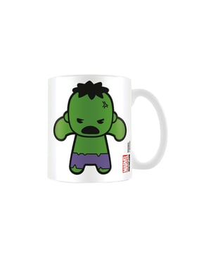 Marvel Kawaii Hulk-mugg (Vit/grön)