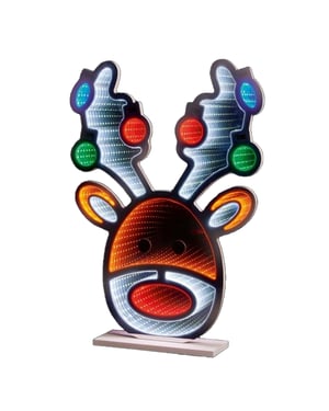 Premier Stag Head Infinity Mirror (Multicoloured)