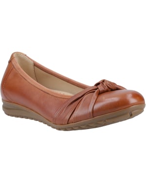 Hush Puppies Lilith Leren Dames Tan Standaard Ballerina's