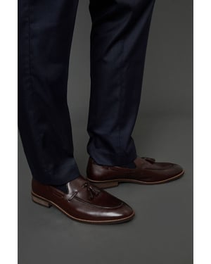 Brown Smart Tassel Penny Loafers