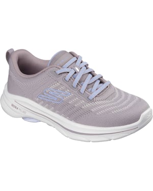 Skechers GO WALK 8 Britt Textiel Dames Taupe/Blauw Normale Sneakers