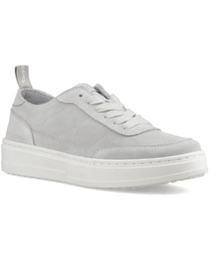 Hush Puppies Nesta Leren Dames Grijze Standaard Sneakers