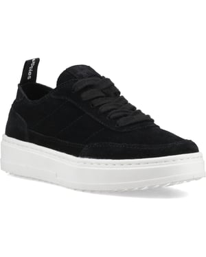 Hush Puppies Nesta Leren Dames Zwarte Standaard Sneakers