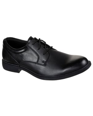 Skechers Dreston Rasmiss Leather Men's Black Standard Lace-Up Shoes