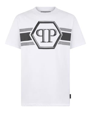Round Neck T-Shirt Hexagon Line