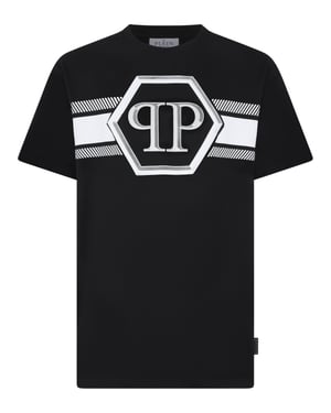 Round Neck T-Shirt Hexagon Line