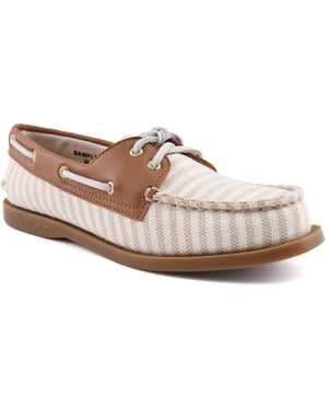 Sperry Authentiek Origineel Textiel Vrouwen Wit/Natuurlijk Standaard Bootschoenen