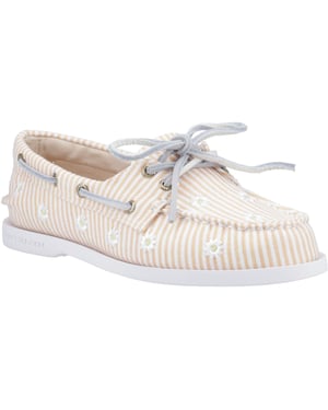 Sperry Authentiek Origineel Textiel Dames Seersucker Standaard Bootschoenen