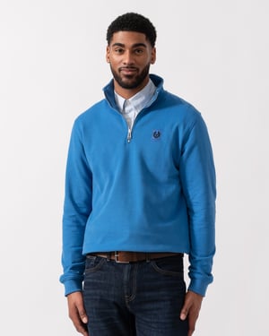 Quarter Zip Sweatshirt in Sky Blue