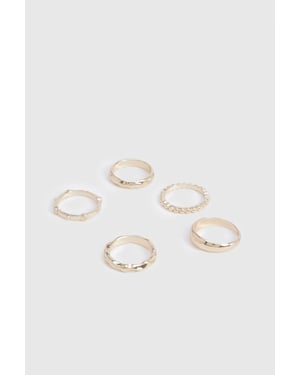 Gold Abstract Rings 5 Pack