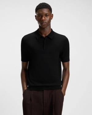 San Peter Knit Polo in Black