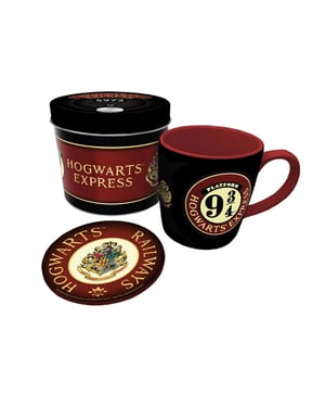 Harry Potter Platform 9 3/4 Crest presentförpackning (Röd/Svart)