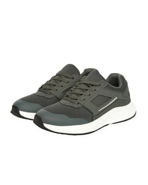 Crosshatch Heren Holywell Flyknit Trainers (Grijs/Wit)