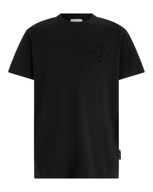 Round Neck T-Shirt Raw Edge Monogram Monogram