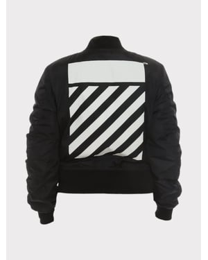 Off-White Diag Bomber Zwart