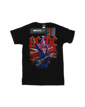 AC/DC Jongens Angus Union Flag Lightning T-Shirt (Zwart)