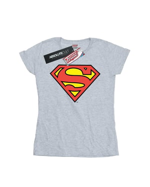 DC Comics Womens/Ladies Superman Logo Cotton T-Shirt (Heather Grey)