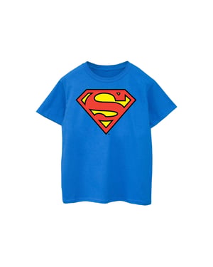 DC Comics Womens/Ladies Superman Logo Boyfriend Fit Cotton Boyfriend T-Shirt (Royal Blue)