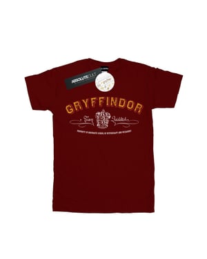 Harry Potter Jongens Gryffindor Team Zwerkbal T-Shirt (Bourgondië)