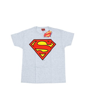 DC Comics Mens Superman Logo T-Shirt (Heather Grey)