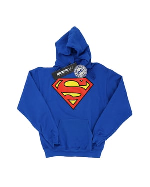 DC Comics Mens Superman Logo Hoodie (Royal Blue)