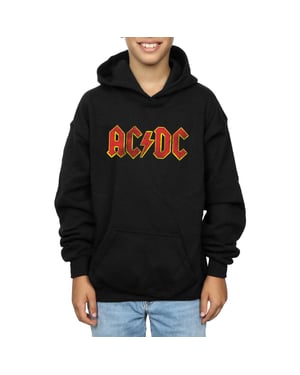 AC/DC Hoodie met verkleurd logo voor jongens (Zwart)