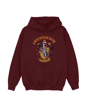 Harry Potter Meisjes Gryffindor Crest Hoodie (Bourgondië)