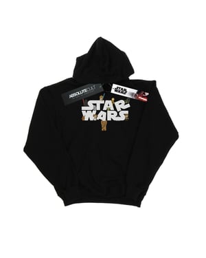 Star Wars Pojkar Kiddie Logo Hoodie (Svart)