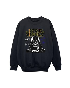 Star Wars Darth Vader Comp Logo Sweatshirt för pojkar (Svart)