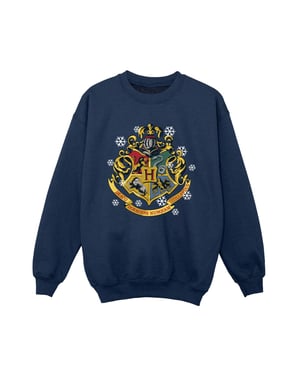 Harry Potter Sweatshirt met kerstmotief voor jongens (Marineblauw)