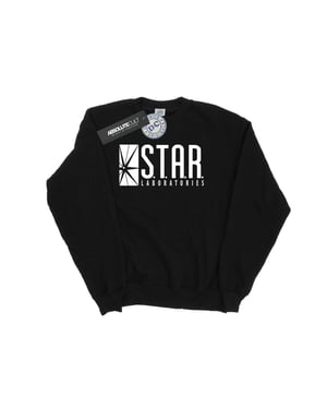 DC Comics Mens The Flash STAR Labs Sweatshirt (Black)