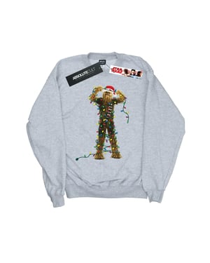 Star Wars Jongens Chewbacca Kerstverlichting Sweatshirt (Sportgrijs)