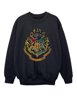 Harry Potter Meisjes Zweinstein Huizen Katoenen Sweatshirt (Zwart)
