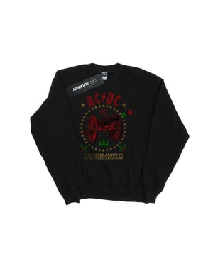 AC/DC Meisjes Kerstmis Voor Die Sweatshirt (Zwart)