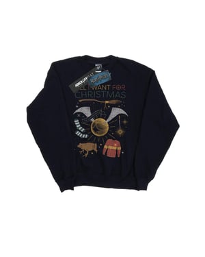 Harry Potter Meisjes All I Want For Christmas Sweatshirt (Marineblauw)