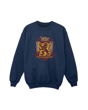 Harry Potter Jongens Gryffindor borstembleem Sweatshirt (Marineblauw)