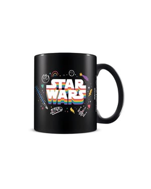 Star Wars Pride Regnbågslogotyp mugg (Svart)