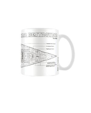 Star Wars Star Destroyer Sketch Mug (Vit/Svart)