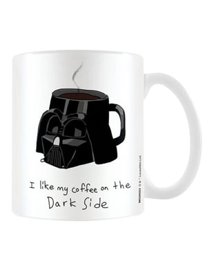Star Wars Dark Side Meme Darth Vader Mug (Vit/Svart)