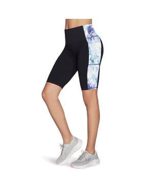 Skechers Performance GoWalk Seascape Floral 10' Fietsbroek Nylon Dames Paarse Sportshorts