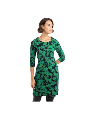 Weird Fish Dames/Dames Shafika Bedrukte Jersey Midi-jurk (Nachtblauw)