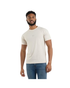 Umbro Heren Gelaagd Box Logo T-Shirt (Wit zand)